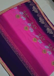 Elegant Pink Floral Saree