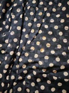 Polka Dot Dress with golden shru
