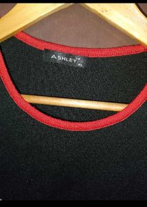 Stylish Red &amp; Black Tunic Top