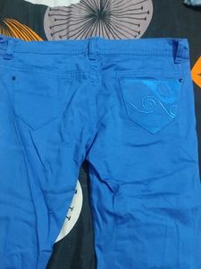 Blue Slim Fit Trousers