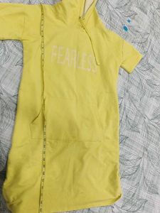 Fearless Yellow Hoodie Dress