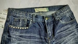 Faded Wide Leg Jeans