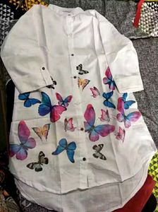 Butterfly Print Kurta Set