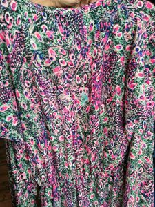 Zara Trafaluc Floral slightly glittered dress