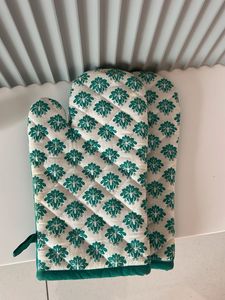 Green Oven Mitts