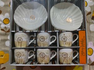 6 Cup Set And 2 Snacks Bowl