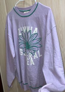 Lavender Floral Graphic Sweatshirt