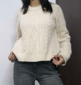 Cream Cable Knit Sweater