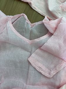 Peach Chikankari Kurta
