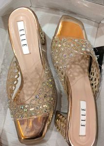 Elegant Gold Slip-On Sandals