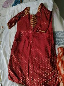 Maroon Kurta