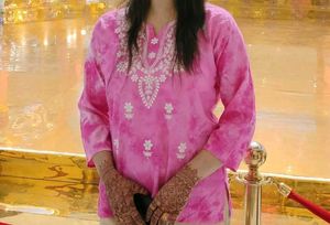 Pink Embroidered Kurti