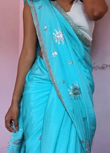 Stunning Party Saree🩵