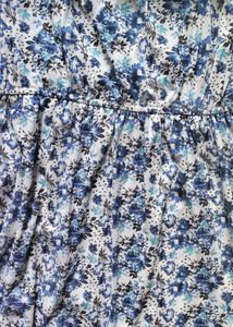 off-shoulder blue/white floral dress , bust size-34