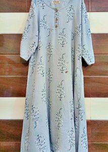 A Line Kurta In Light Gray Color