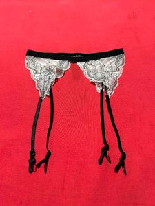 Lace Garter Belt with Stocking Clips