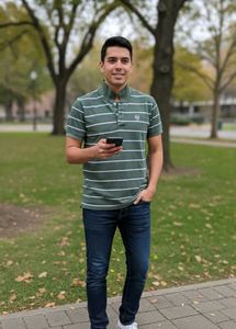 Small size Striped Polo T-Shirt