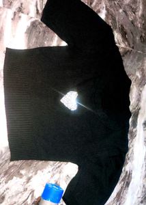 Black Heart Embellished Sweater