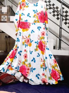 (New Piece)Floral FrockSuit Set