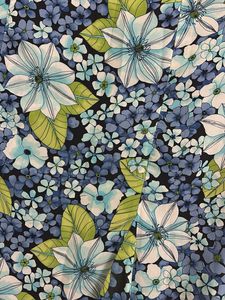 Blue Floral A-Line Skirt