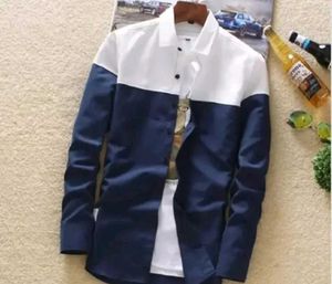 White &amp; Blue Mens Regular Shirt