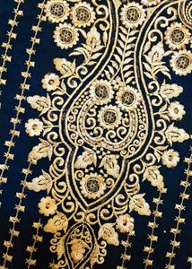 New Elegant Navy &amp; Gold Indian Dress