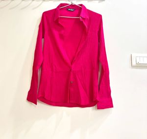 Regular Fit Pink Solid Casual Shirt