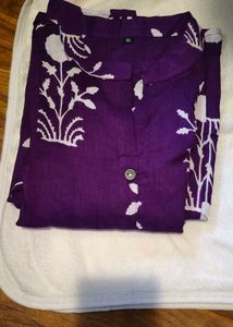 Purple Floral Tunic - XL