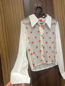 Strawberry Sheer Top
