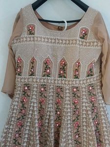 Elegant Beige Embroidered Lehenga Choli