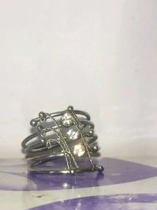 Silver Spiral Statement Ring