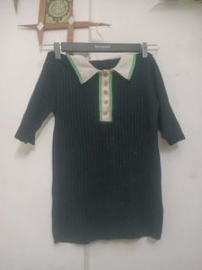 Retro Ribbed Polo Tee