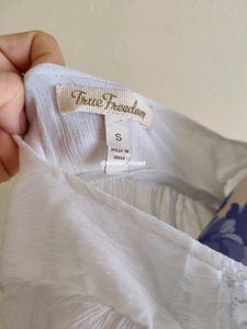 White Lace Trim Blouse