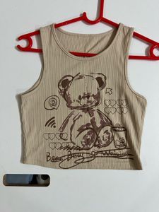 Cute Bear Graphic Tank Top