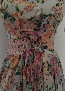 Floral goddess chiffon dress