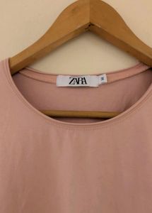 Zara pink tshirt full sleeve like new on sale