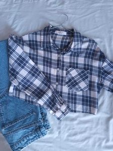 Check Crop shirt
