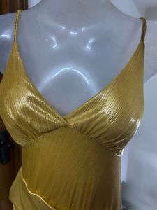 Elegant Gold Maxi Dress