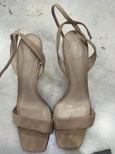 Charles &amp; Keith Nude Pink Heel Sandal