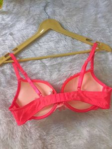Hunkemoller Brand Fluorescent Pink Beautiful Bra