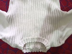 White Ribbed Top