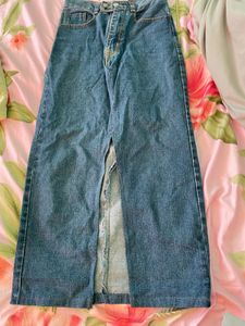 Long Denim Skirt