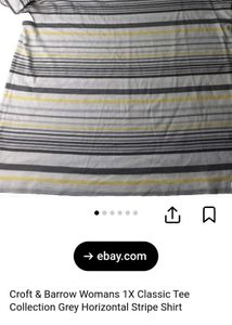 CRAFT&amp;BARROW Striped V-Neck Tee