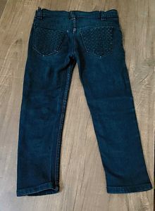 Wild Heart&#34; Yellow Top &amp; Black Jeans Set 3-4 Years