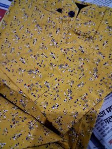 Monte Carlo Mustard Floral Shirt