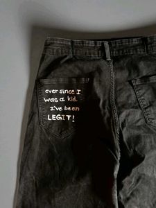 The Weeknd Black Straight Leg Jeans