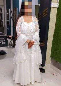 Elegant White Embroidered Dress