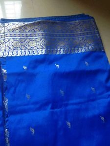Brand New Blue Pure Silk Saree