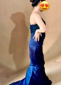 Elegant Black Strapless Evening Gown