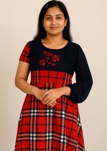 Plaid A-Line Dress